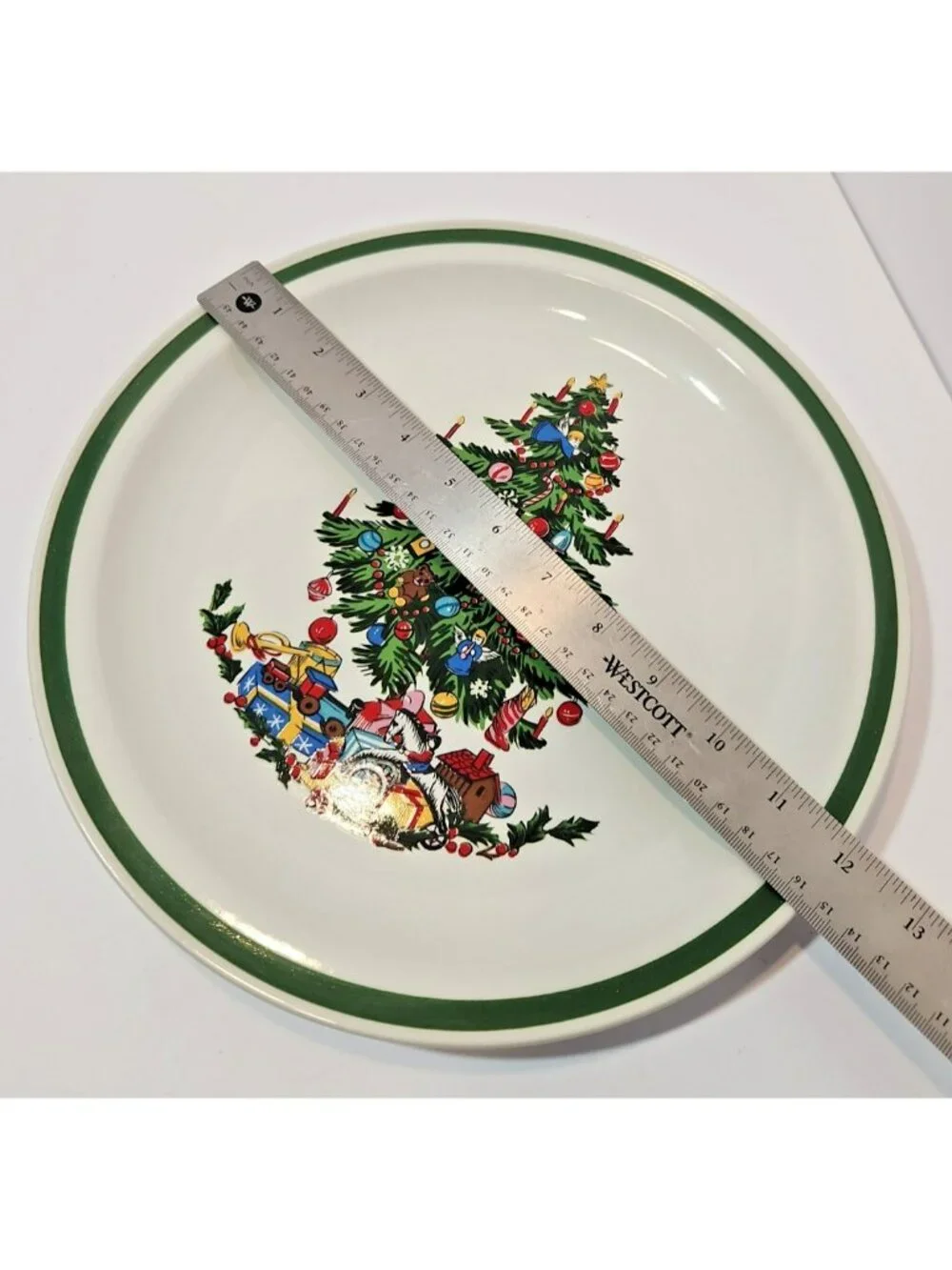 Vtg International China Noel Round Platter/Chop Plate SY6243 Japan Christmas